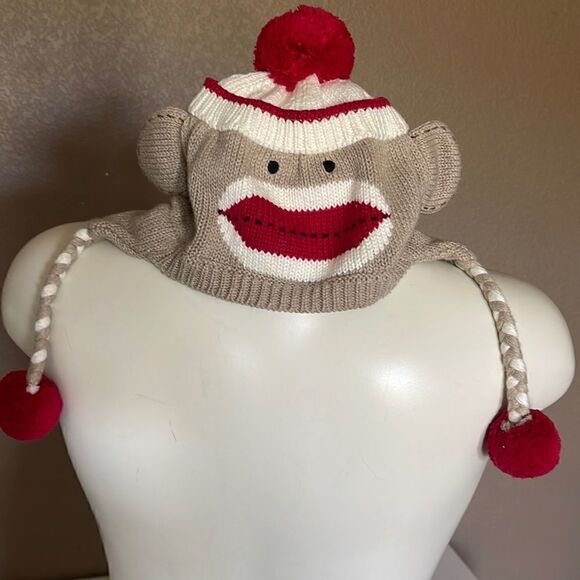 🌟B1G1 free Zubels sock monkey knit hat 2-3 yr old - Picture 1 of 6
